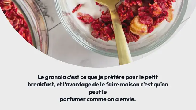 Video thumbnail for Granola aux framboises et noisettes