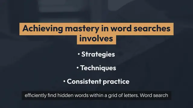 Video thumbnail for Word Search Mastery