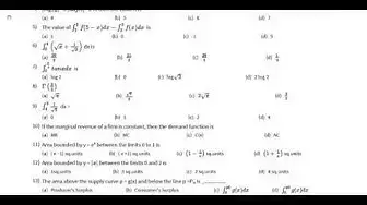 Video thumbnail for 12th Business Maths Quarterly Exam 2019-20 Model Question Paper-3 | Chennai District |English Medium