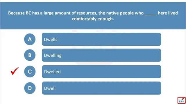 Video thumbnail for English Verb Tenses: Dwell, Dwells, Dwelled, Dwelling Quiz