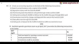 Video thumbnail for 11th Accountancy Quarterly Exam Model Question Paper 2018-19 | Tirupur District | English Medium
