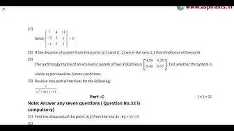 Video thumbnail for 11th Business Maths Quarterly Exam 2018-19 Model Question Paper 1 | English Medium