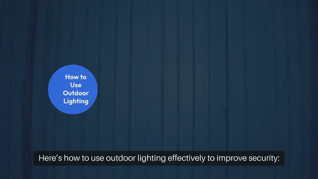 Video thumbnail for Outdoor Lighting for Crime Prevention