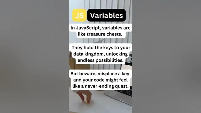 Video thumbnail for JavaScript Variables Empower Your Code with Quick Tips and Tricks!
