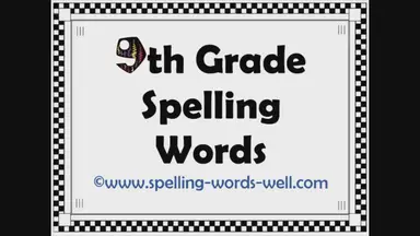 'Video thumbnail for 9th Grade Spelling Words'