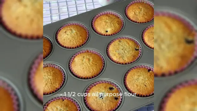 Video thumbnail for blueberry muffin recipe
