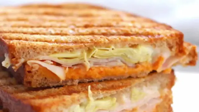 Video thumbnail for Red Pepper and Artichoke Panini recipe