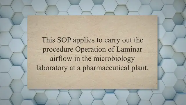 Video thumbnail for SOP on Operation of Laminar airflow in a micro laboratory