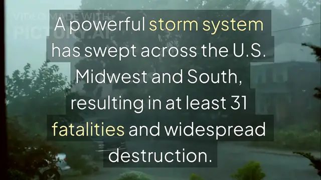 'Video thumbnail for Deadly Storms and Wildfires Sweep Across Midwest and South, Killing at Least 31'
