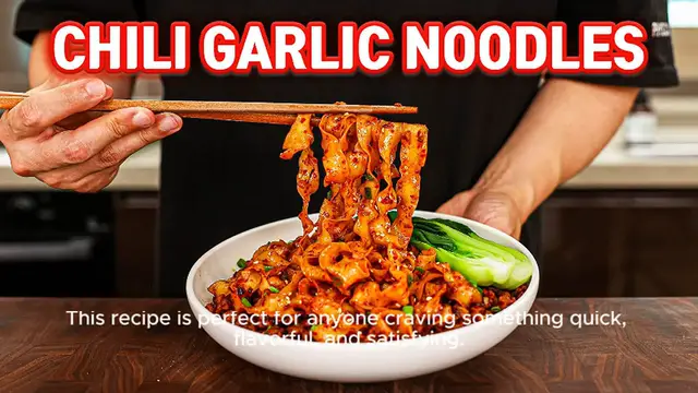 Video thumbnail for Spicy garlic noodles (new recipe)