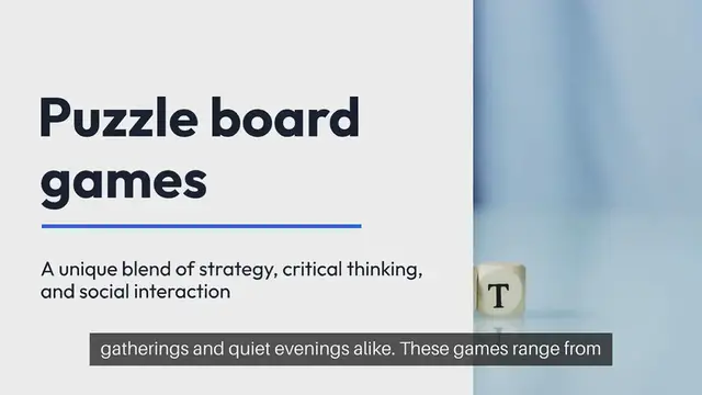 Video thumbnail for Puzzle Board Games