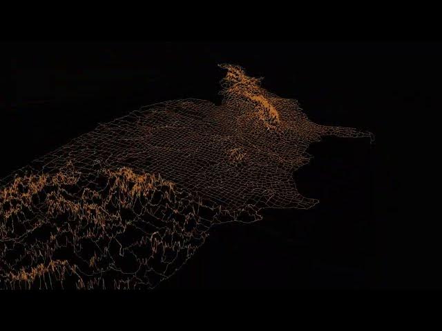 Video thumbnail for Elevation as Lines: A 3D Profile of U.S. County Borders