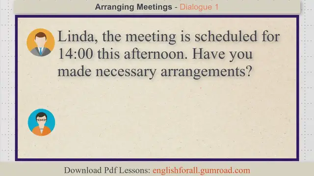 Video thumbnail for Arranging Meetings