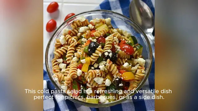 Video thumbnail for cold pasta salad recipe