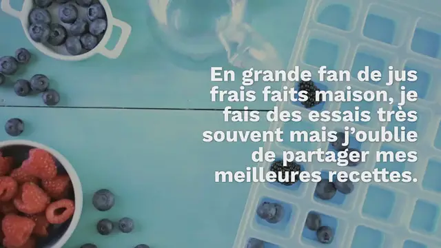 Video thumbnail for Jus gourmand ananas & framboises