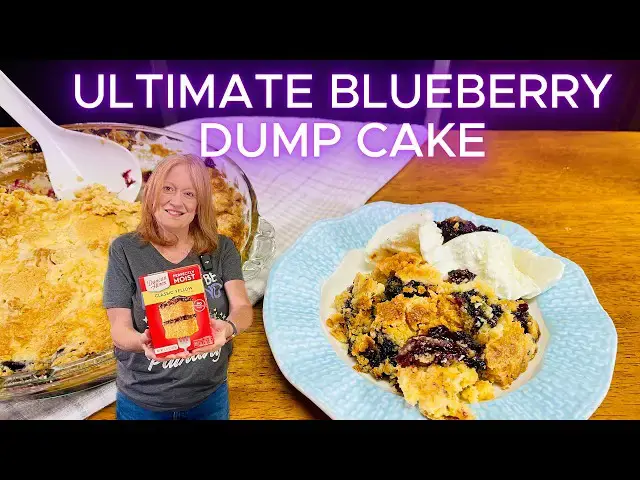 Video thumbnail for ULTIMATE BUTTERY BLUEBERRY DUMP CAKE | Made Easy with Box Cake Mix