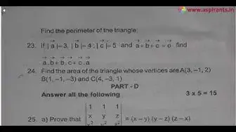 Video thumbnail for 11th Maths 2nd MidTerm Question Paper 2018-19 | Tirupur District | English Medium