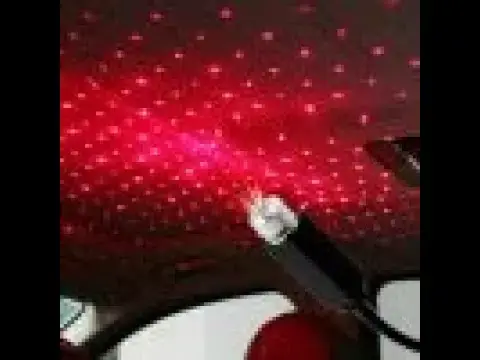 'Video thumbnail for Car Roof Projection Light Usb Portable Star Night Light'