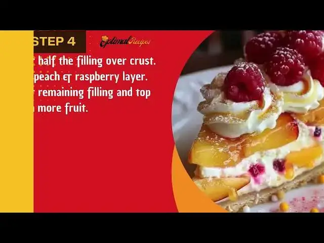 Video thumbnail for Peach Raspberry Cheesecake Delight | Summer Recipe