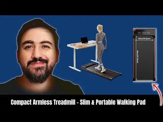 Video thumbnail for Compact Armless Treadmill – Slim & Portable Walking Pad