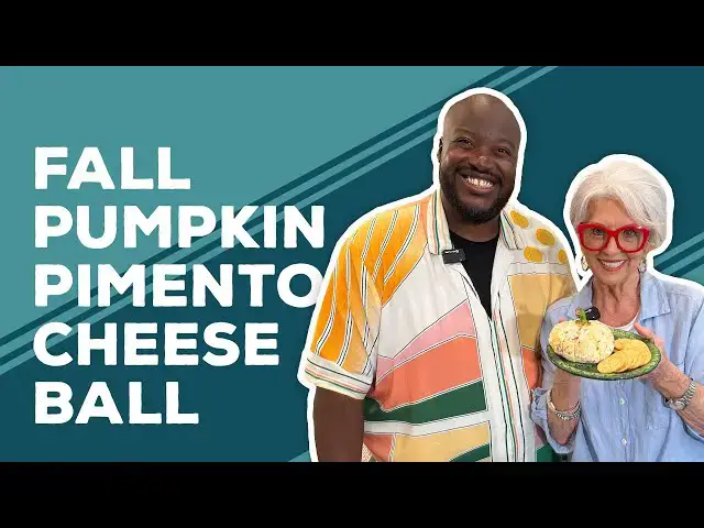 Video thumbnail for Love & Best Dishes: Fall Pumpkin Pimento Cheese Ball Recipe | Halloween Appetizer Ideas