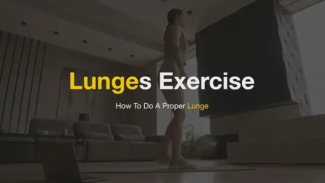 Video thumbnail for Lunges Exercise: How To Do A Proper Lunge, Strengthen Legs & Buttocks: