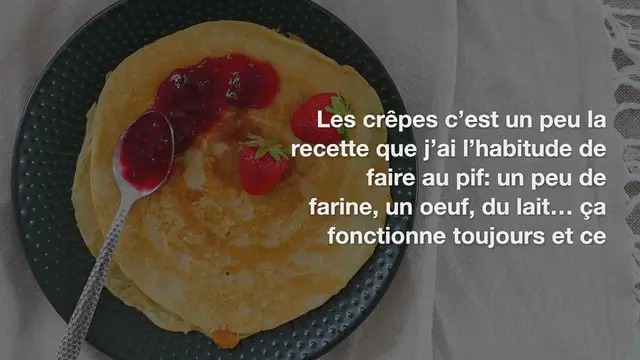 Video thumbnail for Crêpes moelleuses sans oeuf et sans lactose