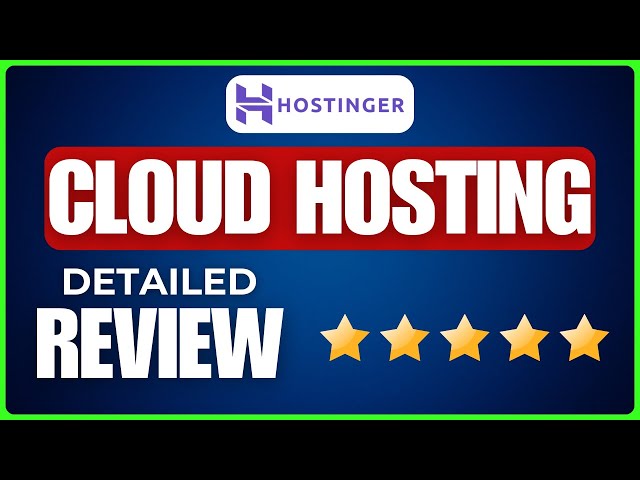 Video thumbnail for 🔥 Hostinger Cloud Hosting Full Review 2025 (With Coupon Code)