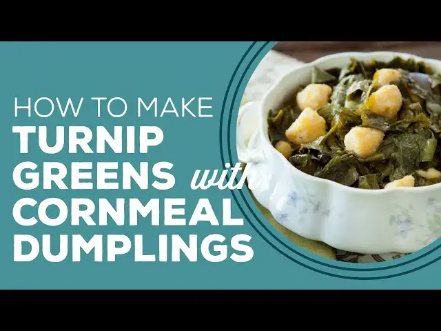 Video thumbnail for Blast from the Past: Turnip Greens with Cornmeal Dumplings Recipe