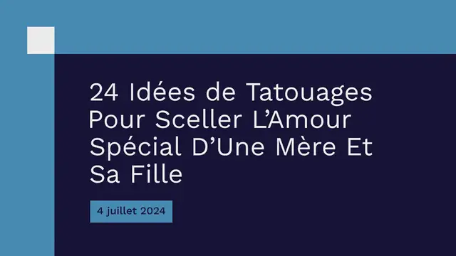 Video thumbnail for 24 Idées de Tatouages Pour Sceller L’Amour Spécial D’Une Mère Et Sa Fille