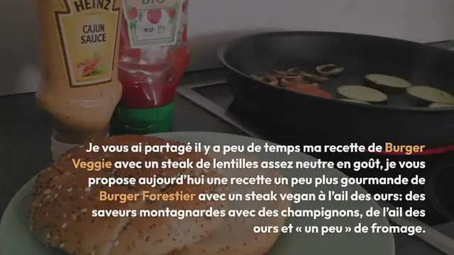 Video thumbnail for Burger Forestier vegan à l’ail des ours