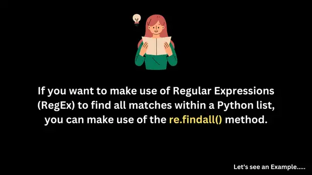 'Video thumbnail for Python Regular Expression to Find All Matches in List'