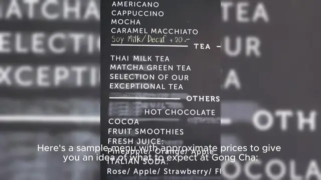 Video thumbnail for gong cha menu Price