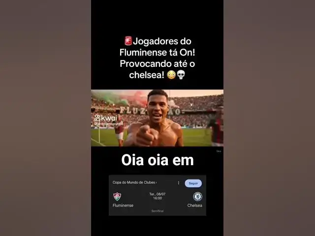 Video thumbnail for fluminense provoca o Chelsea #vlogger #futebol