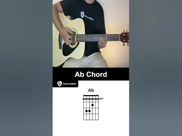 Video thumbnail for How To Play The Ab Chord On Guitar - Guvna Guitars
