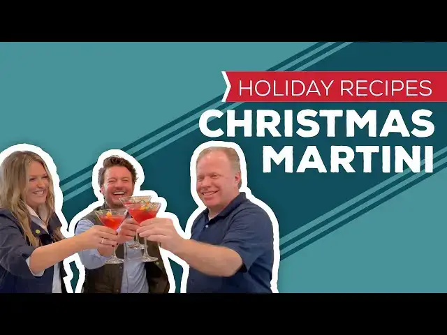 Video thumbnail for Holiday Cooking & Baking Recipes: Christmas Martini Recipe | Easy Holiday Cocktail