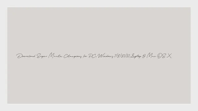 Video thumbnail for Download Super Mecha Champions for PC, Windows 7/8/8.1/10 Laptop & Mac OS X