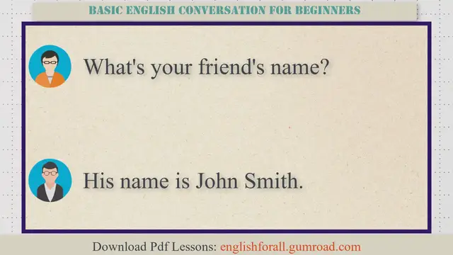 Video thumbnail for Basic English Conversation for Beginners #2