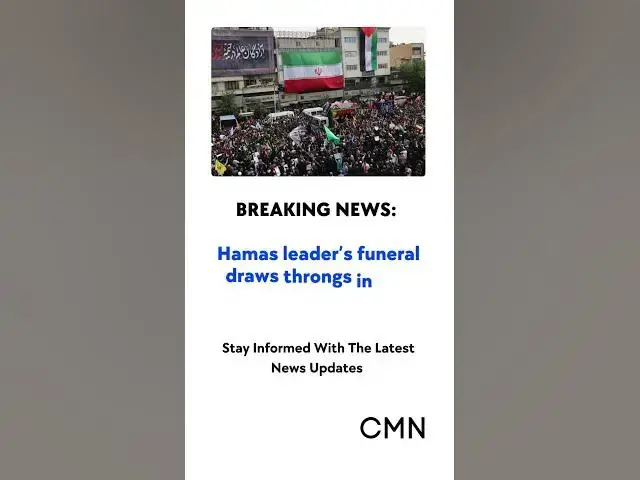 Video thumbnail for Hamas Leader Ismail Haniyeh Assassinated in Tehran: Thousands Attend Funeral in Iran