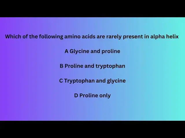 'Video thumbnail for Biomolecules Part 7 MCQ Series'