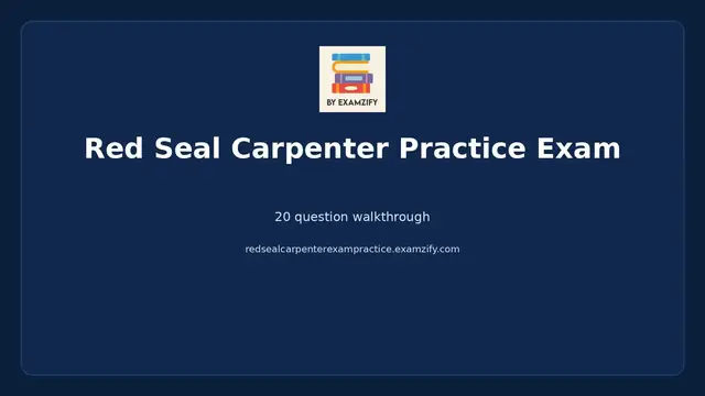 Video thumbnail for Red Seal Carpenter Practice Exam