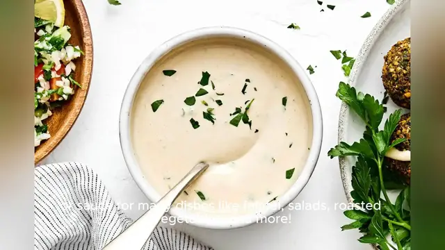 Video thumbnail for tahini sauce recipe