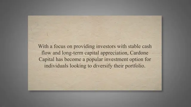 Video thumbnail for Cardone Capital Returns: Analyzing the Investment Strategy and Historical Performance for Potential Investors