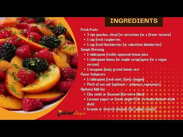 Video thumbnail for Summer Peach Fruit Salad – Perfect Light Summer Dish