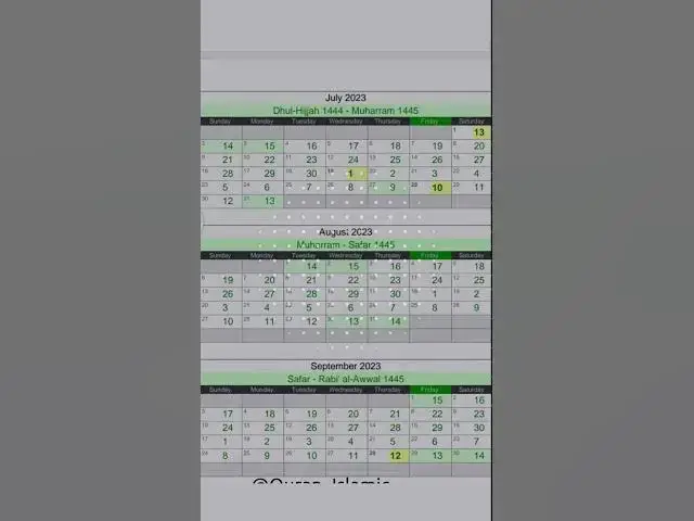 'Video thumbnail for Islamic calendar 2023'