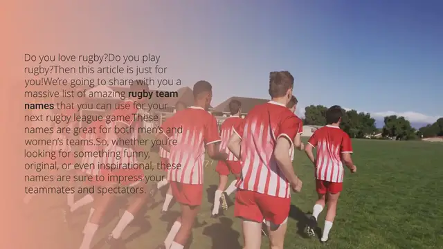 Video thumbnail for 250+ Best Rugby Team Names Ideas to Pick From
