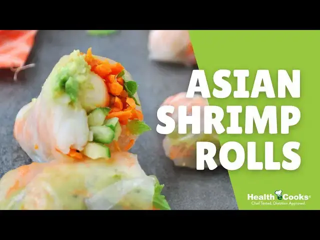 'Video thumbnail for How to Make Asian Shrimp Rolls | Shrimp Recipe | healthEcooks.com'