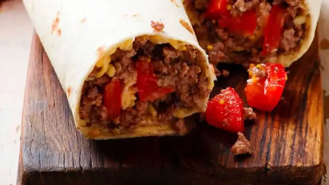 Video thumbnail for Beef burrito recipe