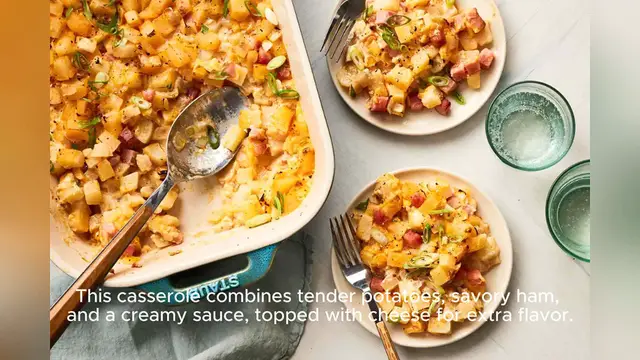 Video thumbnail for ham and potato casserole recipe