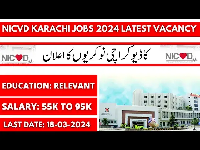 'Video thumbnail for NICVD Karachi Jobs 2024 Latest Advertisement, Karachi Hospital Vacancy 2024'